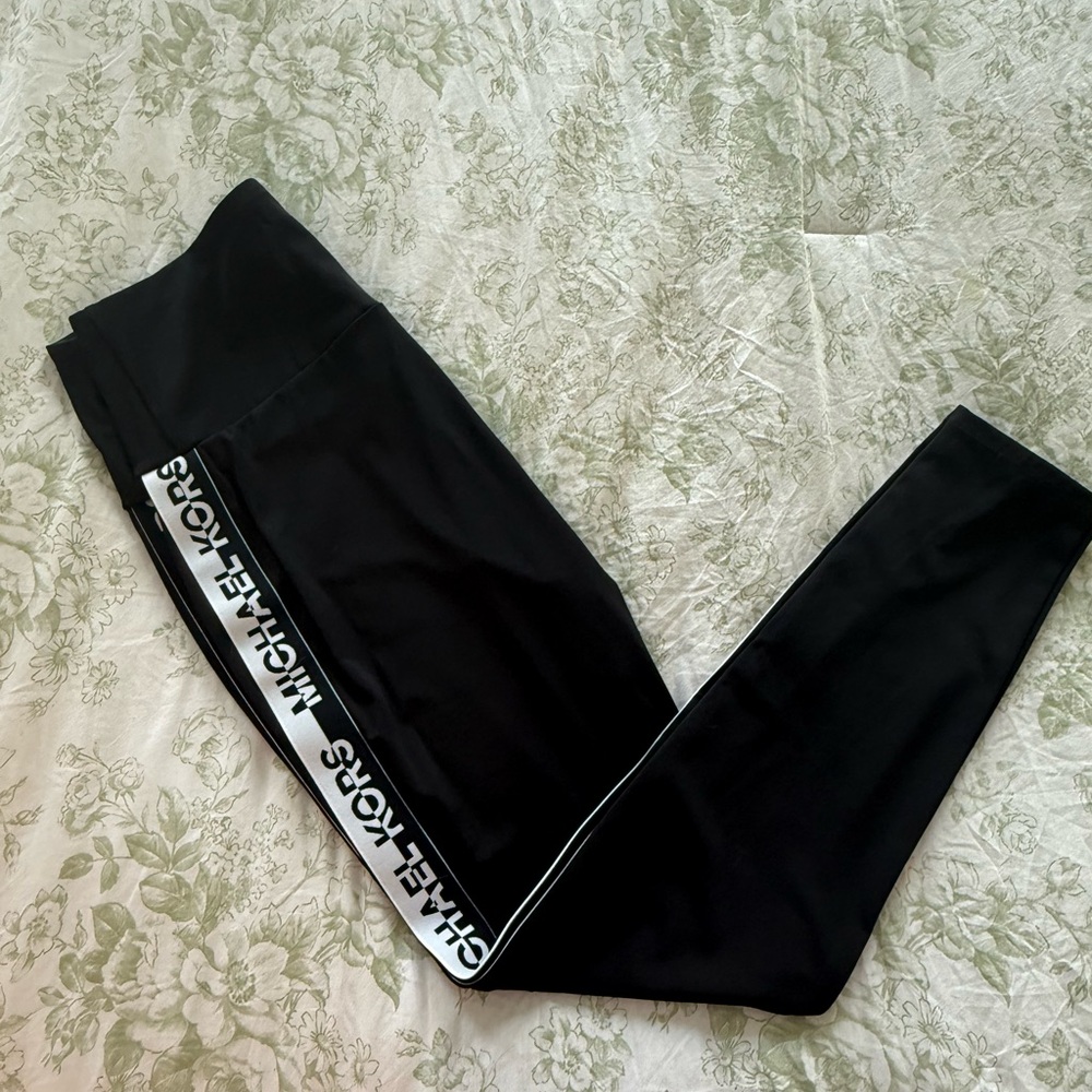 Michael Kors Black Leggings with Logo Detail